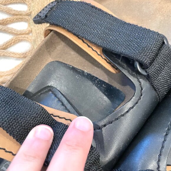 Zara Technical Sport Sandals Size EU 40 Black Tan Strappy - Picture 10 of 14